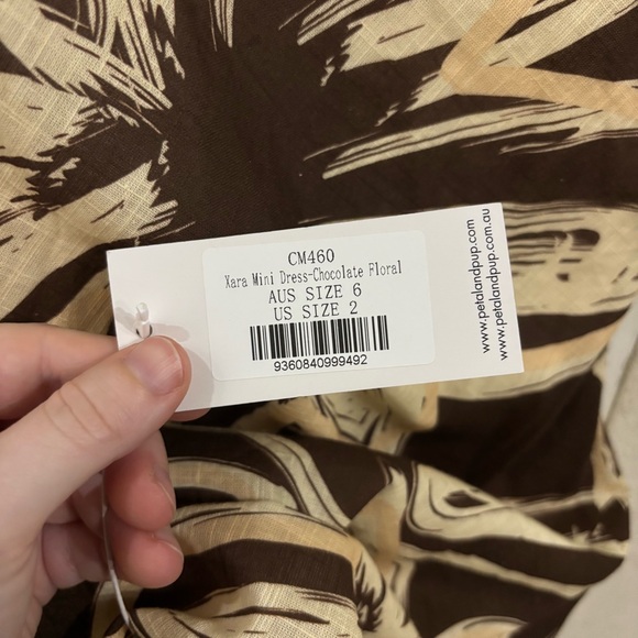 Petal & Pup Xara Mini Dress in Chocolate Floral - Picture 6 of 8